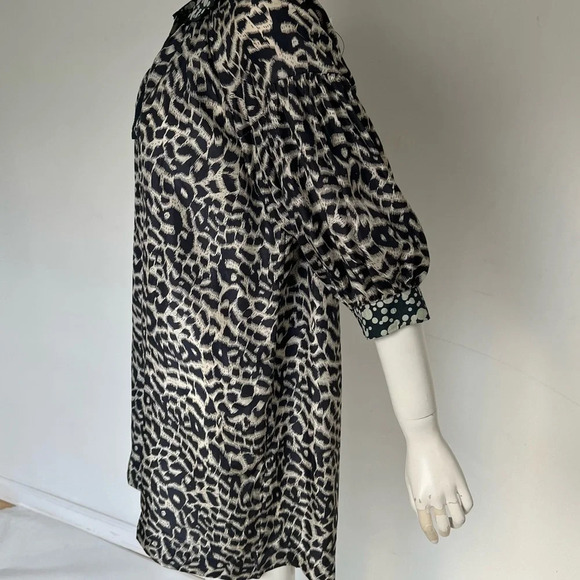 American Rag Gray Leopard Print Polka Dots Tunic Dress Size M NWT - Picture 3 of 8